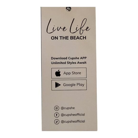 New CUPSHE Small White Swimsuit Tie Cover-up V-Neck Short Sleeve Lace Scalloped - Picture 12 of 14